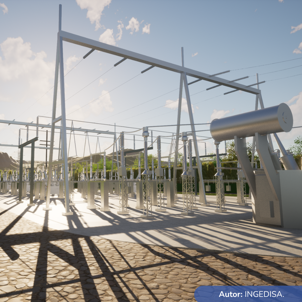 Modelo 3D y render del diseño conceptual: Subestación Gonzalillo 230kV/13.8kV. PanamáCliente: ENSA.