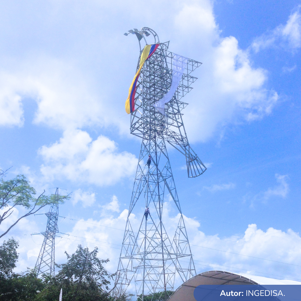 Torre de la paz. Línea Tuluní con conexión a la línea existente Betania - Mirolindo 230 kV.
